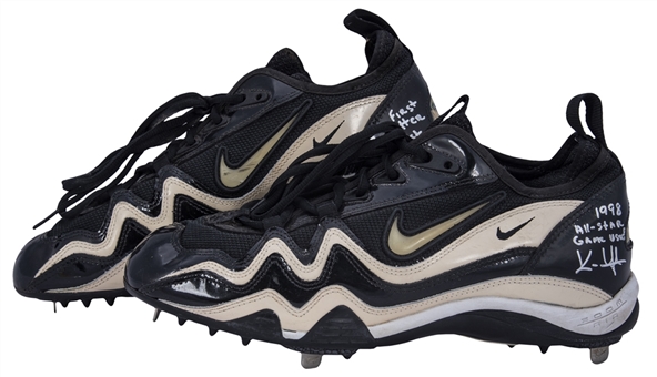1998 Kenny Lofton Game Used, Signed & Inscribed All Star Game Nike Cleats (Lofton LOA & Beckett)